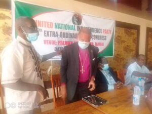 Flashback:Tilyenji Chanda Kauñda hands over UNIP Presidency to Bishop Trevor Selwyn Musonda Mwamba