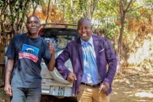 Chief Zingalume of the Chewa with Chadiza Parley aspirant Obet Phiri