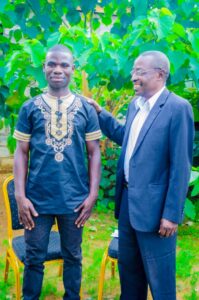 Backed by M4CE General Secretary (GS) Colonel Rasheed Chesambo Mbewe (RTD) 'right' Peter Bwalya eyes Kawambwa Parliamentary seat on the Movement for Change and Equality (M4CE). - Picture by M4CE Head of Communications Aaron Zulu